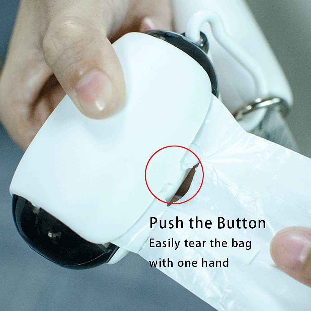♻️ Dog Poop Bag Dispenser + Eco-Friendly Bags – With Leash Attachment