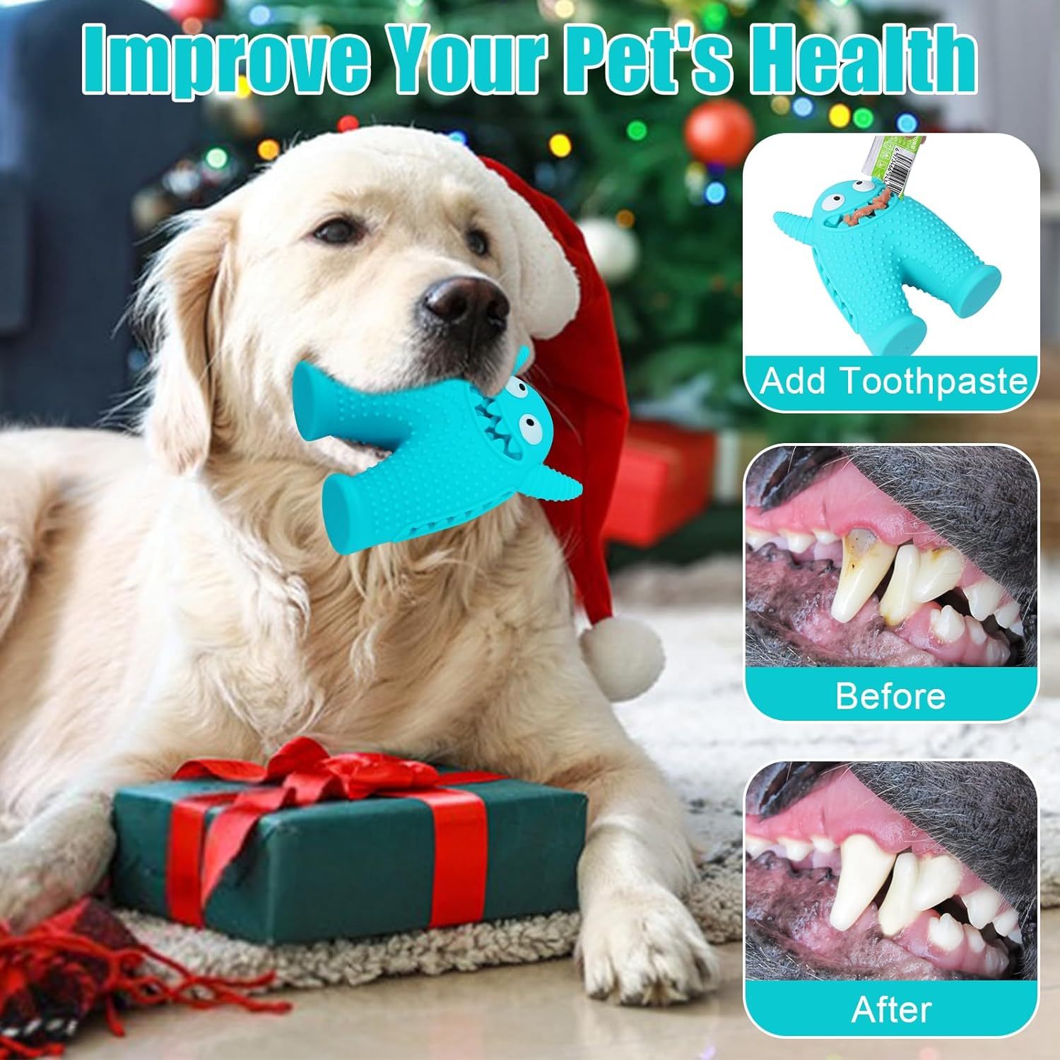 Tough Rubber Chew Toy – Squeaky & Fun!