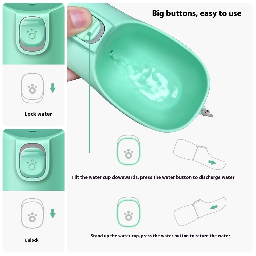 Travel Dog Water Bottle – 3-in-1 Leakproof Hydration