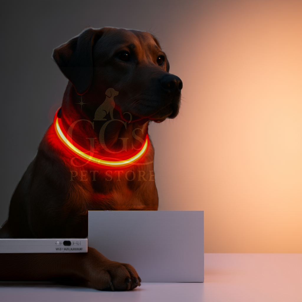 LED Night Safety Dog Collar – Glows in the Dark!