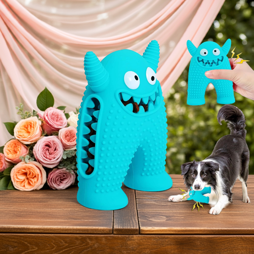 Tough Rubber Chew Toy – Squeaky & Fun!