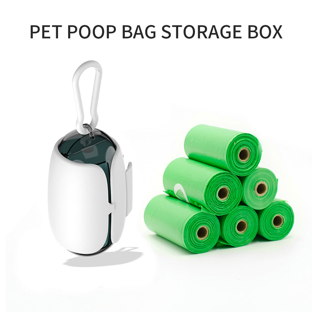 ♻️ Dog Poop Bag Dispenser + Eco-Friendly Bags – With Leash Attachment