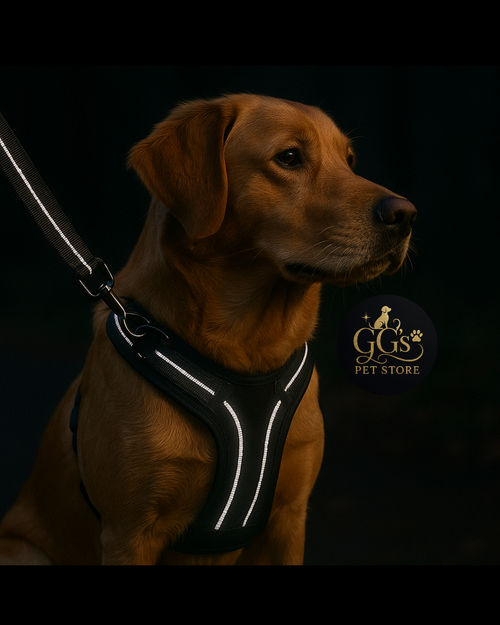 Reflective and breathable mesh dog harness
