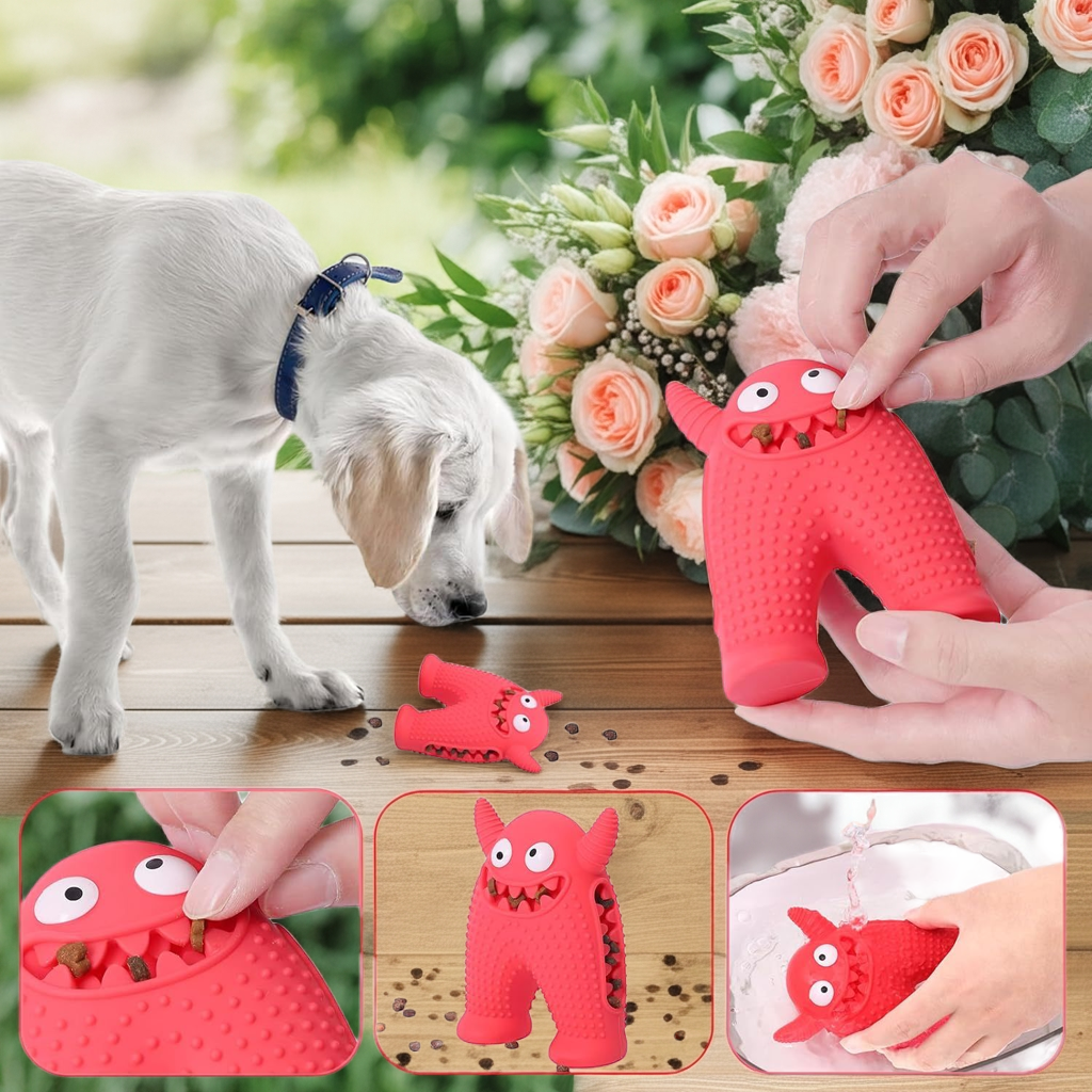 Tough Rubber Chew Toy – Squeaky & Fun!